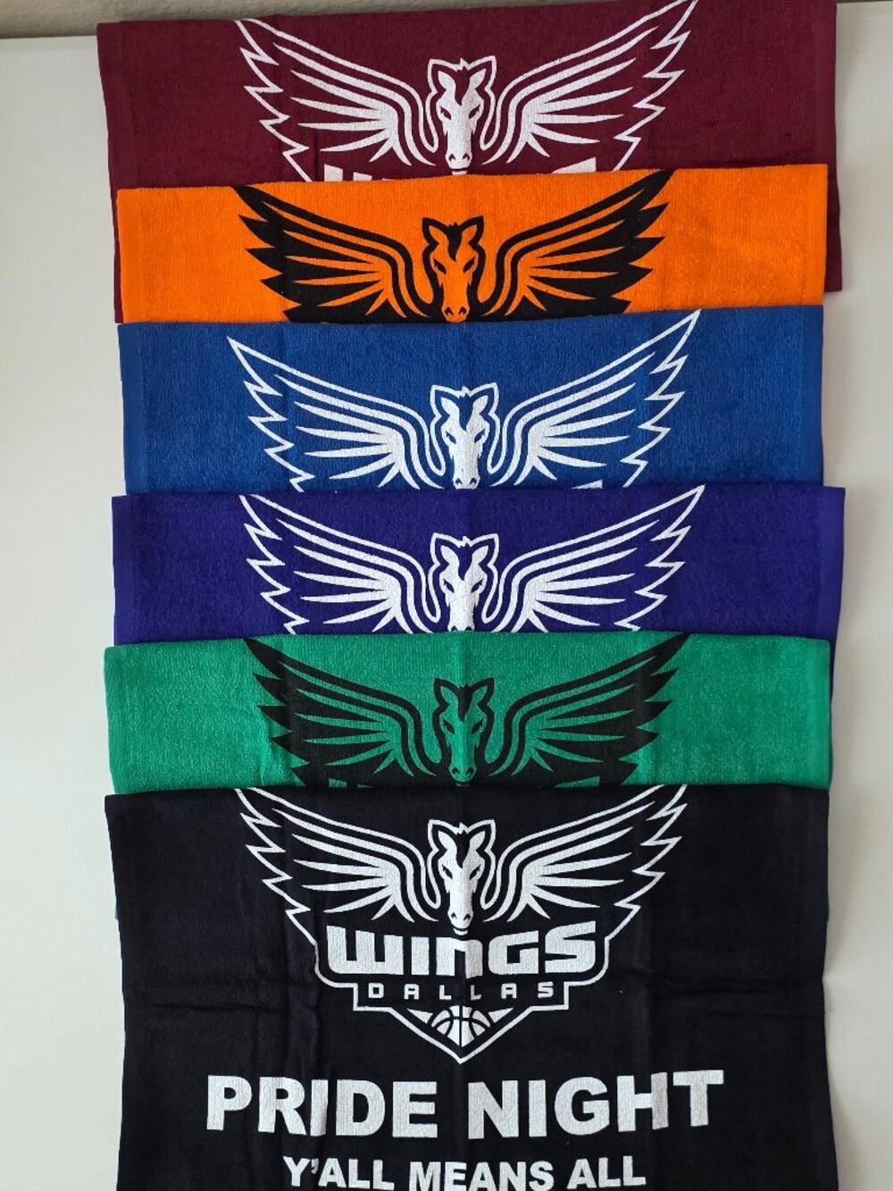 6 Dallas Wings WNBA Pride Night Y'all Means All Rally Towel Set Women Basketball